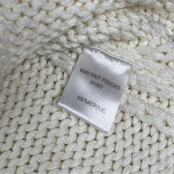 PPLA Kari Knit V-neck Drawstring Accent Poncho Sweater Sleeveless Size M/ 10-12 - Picture 8 of 11